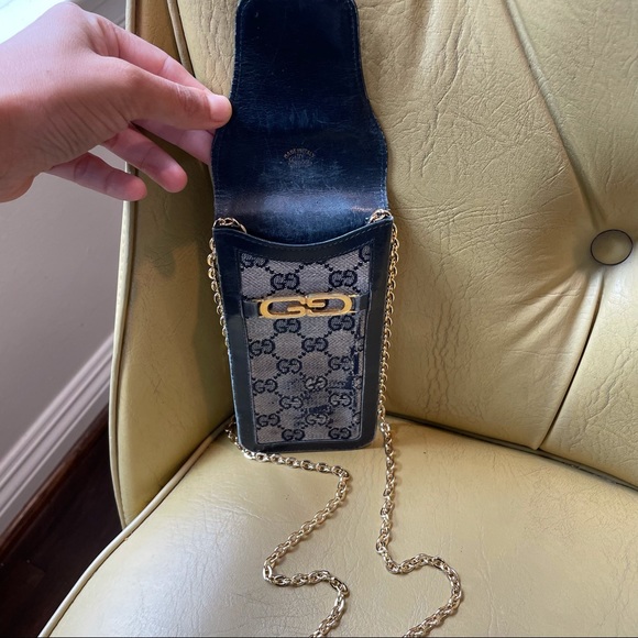 SALE π₯ Gucci 1990βs GG Monogram Mini Wallet on chain - Picture 3 of 5